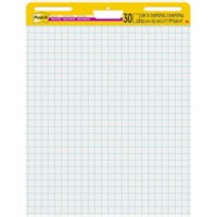 Post-it Flip Chart Pad - 30 Sheets - Stapled - Feint Front Ruling - Blue Margin - 18.50 lb Basis Weight - 25" x 30" - White Paper - Cardboard Cover - Removable, Repositionable, Resist Bleed-through, Self-adhesive, Sturdy Back - 2 / Carton | Grand & Toy