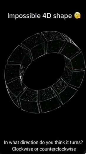 😵‍💫 Impossible 4D Shape That Tricks Your Brain – Clockwise or Counterclockwise?!