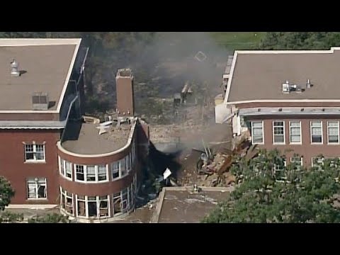 School partially collapses after explosion