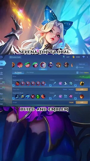 Selena top global build and emblem  #reels #fbreels2025ツ | Johnrey Borerro | Facebook