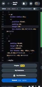 CSS Battles Daily Target 17th December 2025 Solution | 283 chars | CSS Challenges #cssbattles #css