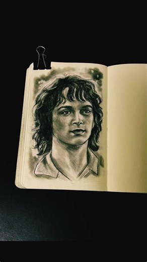 Fan art drawing of Frodo | LOTR #fanart #drawingtechniques #pencildrawing