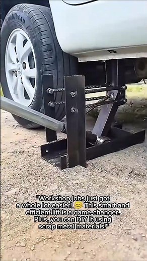 The Ultimate DIY Scrap Metal Car Lift! 🤯🚗 #diy #viral