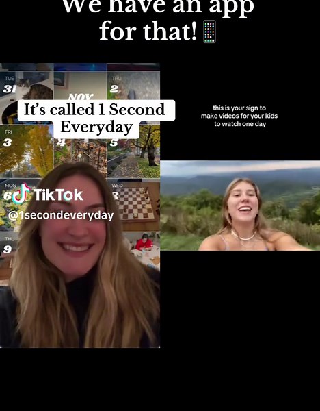 #duet with @peyton 💌🌿 The perfect reason to use the 1 Second Everyday app! Record every day or film whenever you’d like. Such a cute gift for your kids in the future or even yourself. ❤️ #college #futurekids #highschool #greenscreen #College