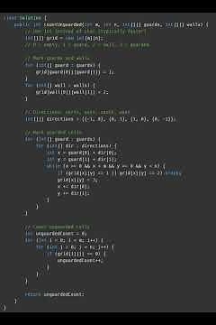 2257 Count Unguarded Cells in the Grid 11 1 2025