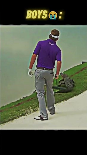 Boys vs Men When They See a Crocodile on the Golf Course 🐊