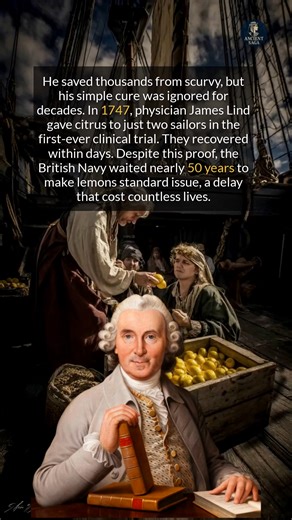 A simple cure for scurvy was discovered in 1747 but the British Navy ignored it for 50 years. #history #didyouknow #discovery #historicalfacts | Ancient Saga