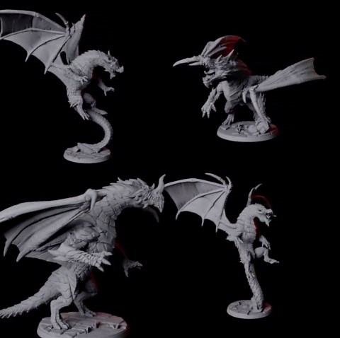 Chromatic Dragon Miniatures: D&D, Pathfinder, Tabletop RPG - Etsy