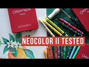 New Art Haul! Caran d’Ache Neocolor II (3 Sets) | Unboxing, Swatches & Orange Blossom Timelapse