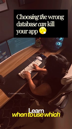 Vaishnavi- Web-Developer | Educator on Instagram: "Not all databases are the same! each one is built for a specific type of data and workload. Here’s a quick breakdown: 1️⃣ Relational (SQL) – MySQL, PostgreSQL Structured, transactional, perfect for finance & complex joins. 2️⃣ Document DB – MongoDB Flexible JSON schema, fast iteration, content & user data. 3️⃣ Key–Value Store – Redis Ultra fast, in-memory, caching & session storage. 4️⃣ Wide-Column Store – Cassandra Massive scale, write-heavy wo