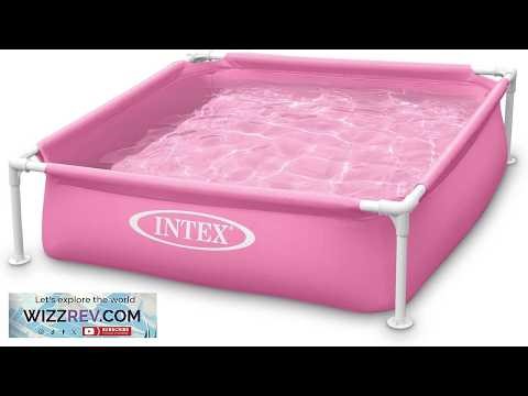 Intex Mini Frame Above Ground Swimming Pool Pink 48in X 48in X12in