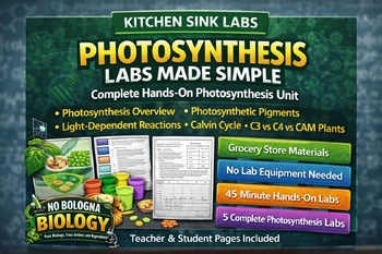 Photosynthesis Lab Bundle | 5 Hands-On Biology Labs | Kitchen Sink Labs Unit 5