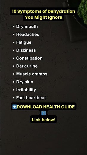10 Symptoms of Dehydration You Might Ignore