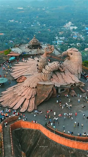 Arun P Jose on Instagram: "World's biggest bird sculpture jatayu. This huge rock at Chandayamangalam is not an ordinary hillock, which offers great trekking experience to travelers. In fact, it is something more significant and mythological, that attract numerous adventure enthusiasts from different parts of the country throughout the year. Jatayupara is a big rock, situated in a village, near to Kollam District, where Jatayu, the giant vulture from the epic Ramayana, was believed to be fell aft