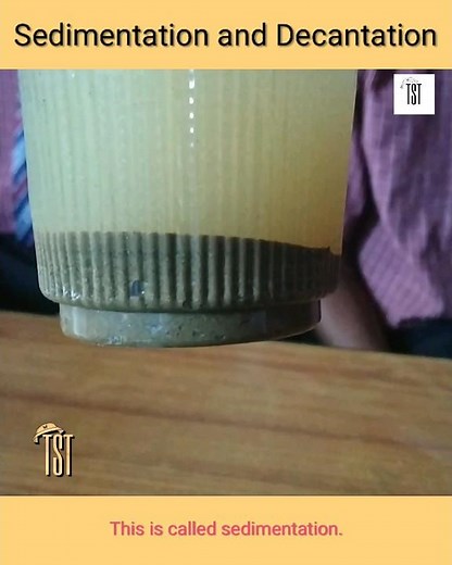 Sedimentation and Decantation activity by Class 6th students.