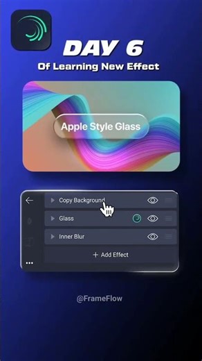 Glass effects | Day 6 of learning new effects in Alight Motion | #alightmotionviral #aftereffects