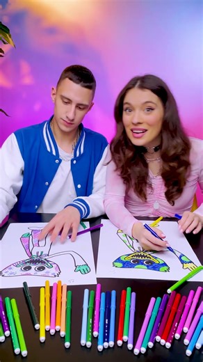 Epic Huggy Wuggy Drawing Duel! 🎨😆 | Must-See #Shorts