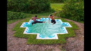 A zero-cost underground palace and pool that outshines million-dollar mansions