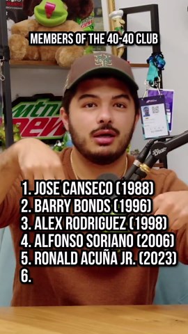 Naming all 6 members of the 40-40 club #MLB #homeruns #stolenbases #trivia