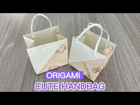 How to Fold a Cute Origami Handbag - Origami Steps With Me!