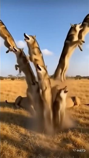 fox and lion funny moments 🦊 🦁 #lion #funny #wildlife