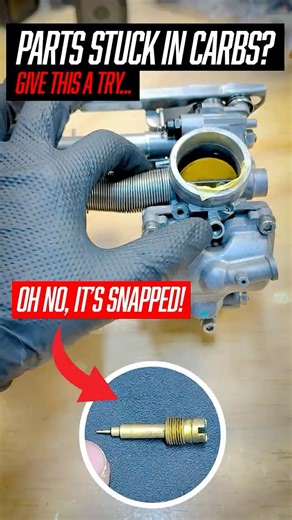 Fix snapped broken mixture screw & parts in carburetor with nitric acid #motorcycle #mechanic #cb500