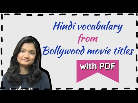 Hindi Vocabulary from Bollywood Movie Titles with Examples