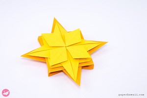 Origami Compass Rose Star Tutorial - 8 Point Star Decoration