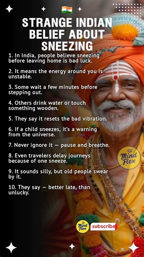 ✨ Indian Beliefs About Sneezing #culture #curiosity