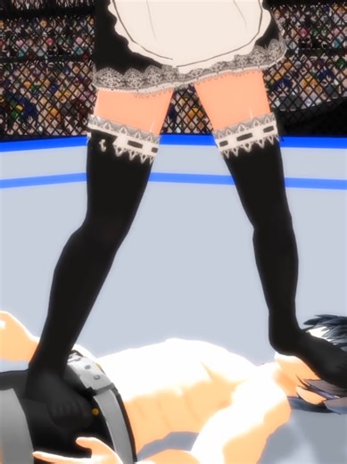 Boko877 mmd mixed fight femdom fight reverse ryona trampling wrestling kneesocks stomp #reverseryona #trampling #boko877 #mmd #socks