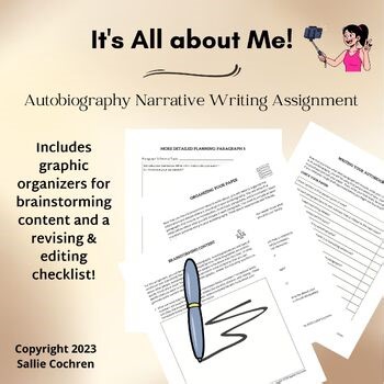 It's All about Me! Autobiography Project / Narrative Writing Assignment, 6-8