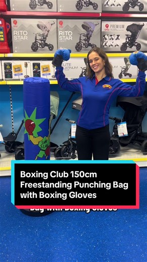 🥊 Practise your jab and hook on the Boxing Stand with Gloves. This inflatable boxing stand features a 150cm heavy duty punch bag. Put on the included 8oz boxing gloves, and start your training! For added stability, you can fill the base of your Boxing Stand with sand! Product code: 101037 Don’t forget, FREE DELIVERY on orders over £25/€25 at Smyths Toys! *T&Cs apply! ✅ #smythstoys #boxing #fun #fyp #toytok