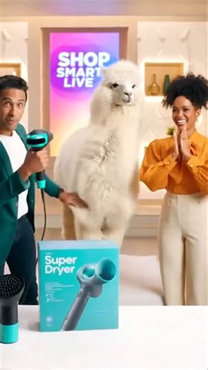 Home Shopping Hosts Test a “Super Wind Dryer”