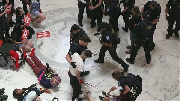Protestors in Capitol against President Trump's Big Beautiful Bill