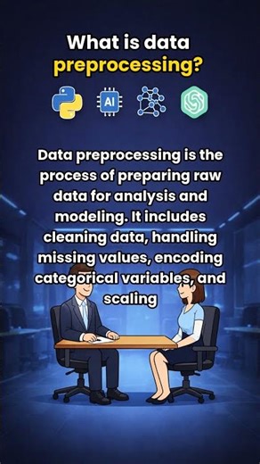 What is data preprocessing? | Python Interview Question #shorts