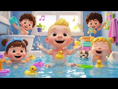 The Bath Song | Popular Nursery Rhyme For Kids | Sing Along With Kids