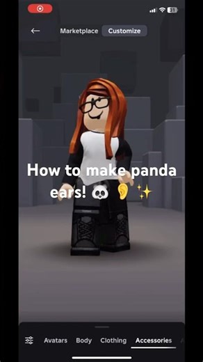 How to make free panda ears! (Roblox) #roblox #panda #norobux