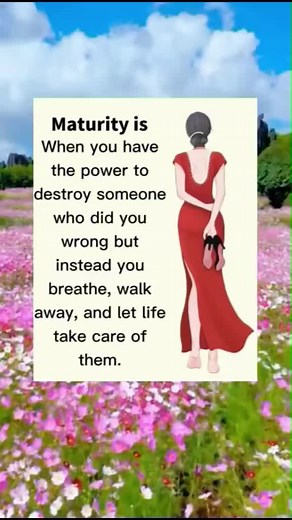 Empowering Quote on Maturity in Beautiful Nature Setting