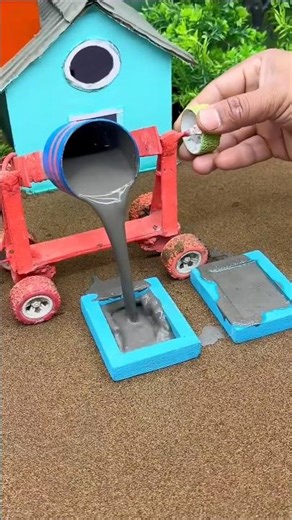 Amazing Mini Tractor Pillar Making Machine | Real Working DIY Baige #shorts