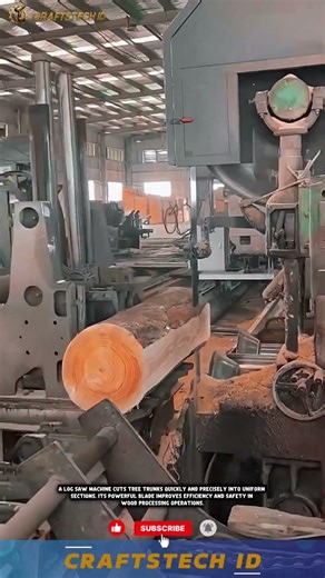 Automatic Log Wood Sawing Machine: Improves the Efficiency and Safety of Wood Processing! #tech