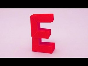 How to make an origami letter 'E'
