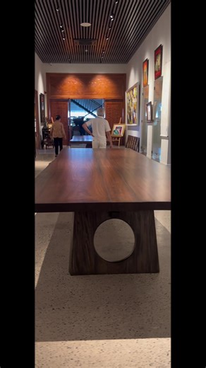 Unique 16-Foot Table Built from Salvaged Tree