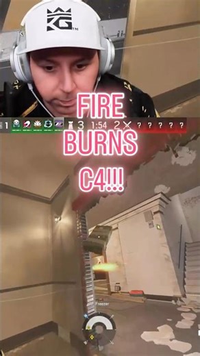 FIRE BURNS C4!!! #rainbowsixsiege #rainbowsix #r6 #r6s #gaming