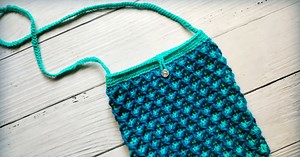 Diamond patterned sling bag - free pattern