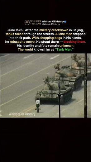 The Tank Man Who Stopped a Tank Column #shorts