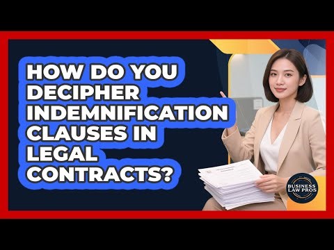 How Do You Decipher Indemnification Clauses In Legal Contracts? - Business Law Pros