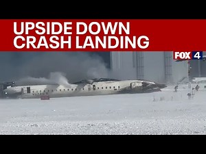 Delta plane flips upside-down after Toronto crash: VIDEO