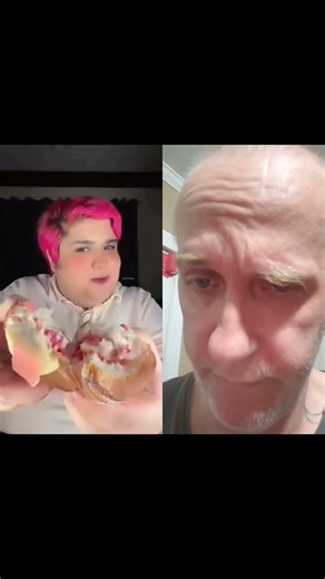 Disgusting PINK Delicious Donut Mukbang YUM but now I'm not hungry