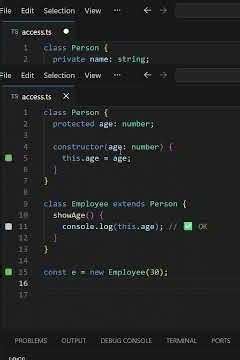 Access modifiers in typescript | Public, Private, Protected #typescript #typescripttutorial