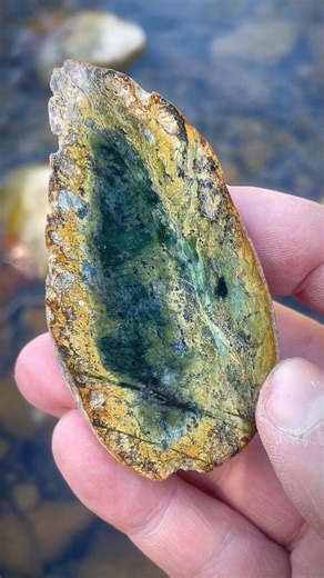 Out in nature again, working some real magic ✨ Found this stone right here on the spot — raw and untouched. I ground it flat, revealing those hidden greens and flowing veins beneath the surface 💚🌿 Once the polish hit, it came alive with color and shine you’d never expect from a simple river find. Every stone tells a story… and this one’s a beauty from the earth itself 🌎💫 #StonebornCreations #RockPolishing #LapidaryArt #VermontStones #NatureFinds #PolishedStone #RockHounding #StoneCollector #